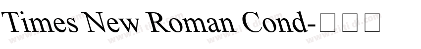 Times New Roman Cond字体转换
